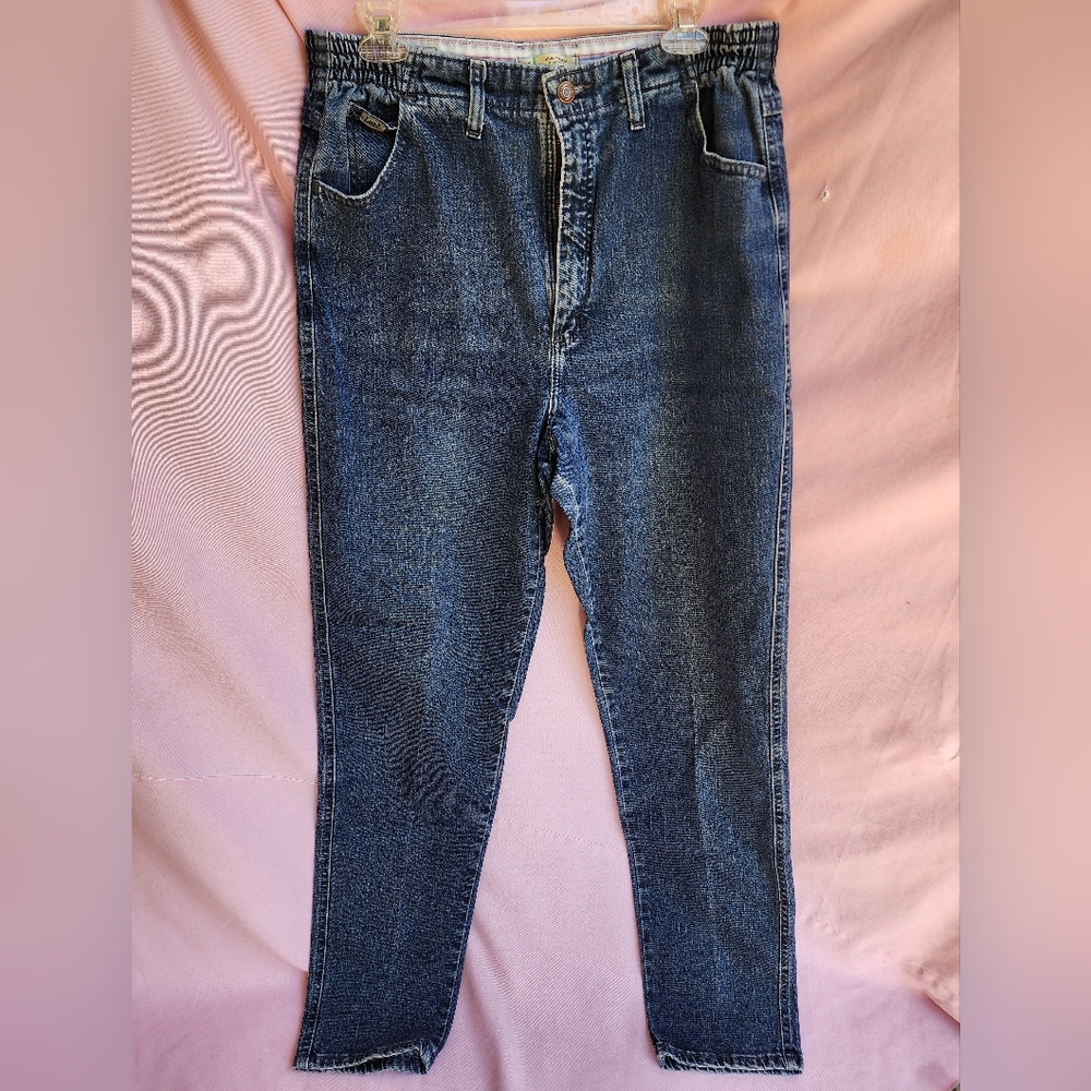 Lee Jeans Vintage Style Straight Leg Women's Jeans Elastic Waist Size 14